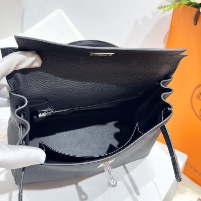 wholesale quality hermes kelly 25 retourne togo noir phw